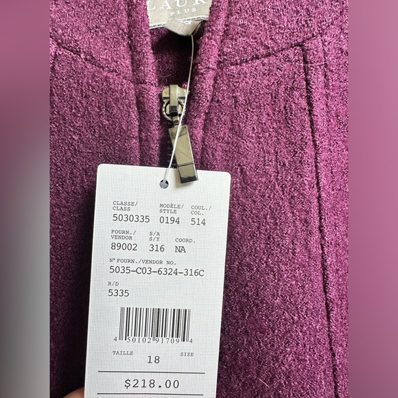 Laura Plus Size 18 Purple Viscose/Wool Jacket - Picture 5 of 11